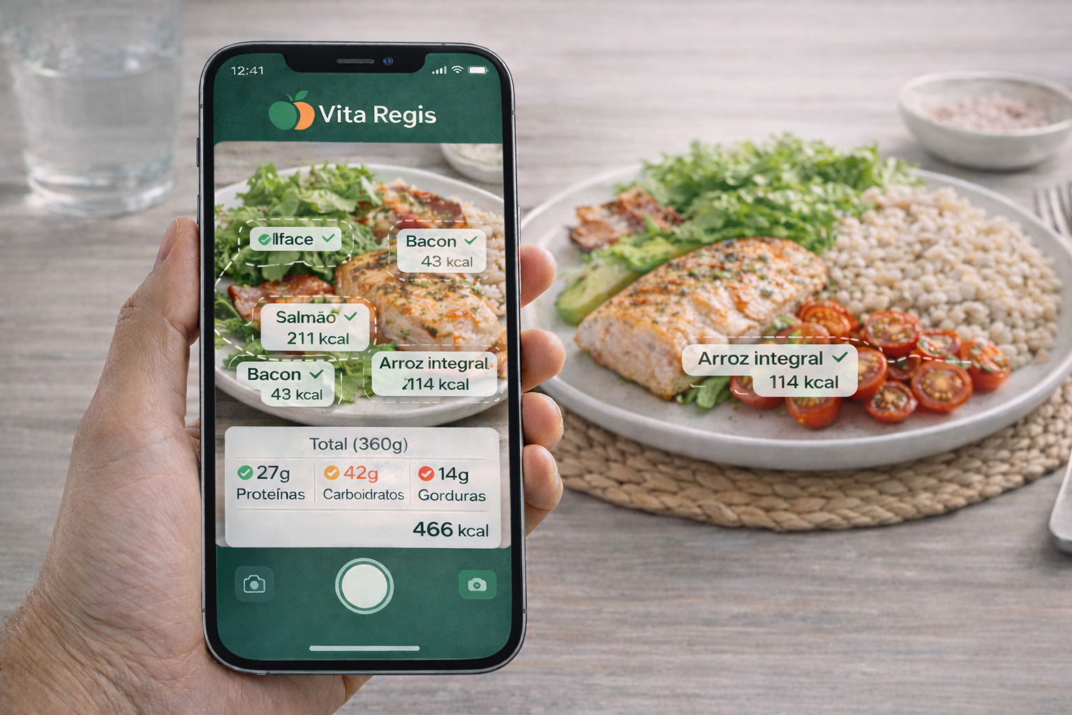 Tela da plataforma VitaRegis para prontuário nutricional, prescrição dietética e gestão clínica